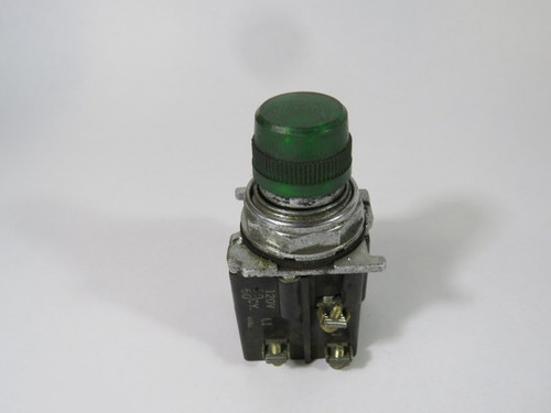 Cutler-Hammer 10250T411C2N Green Push Button 120V USED