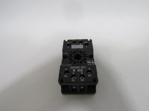 Custom Connector ES-8 Relay Socket 10A 380VAC 8-Pin USED