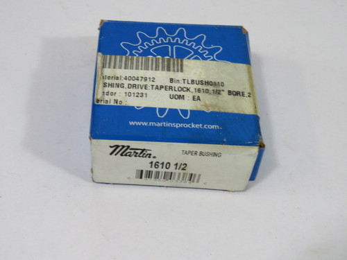 Martin 1610-1/2 Taper Lock Bushing 2.25" OD 0.5" B 1" LTB ! NEW !