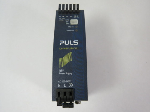 Puls Dimension QS5.241 Power Supply In.100-240VAC 1.4/.65A 50/60Hz. USED