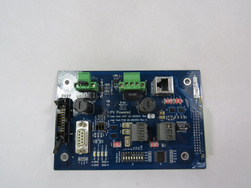 PV Powered 22-600053 Rev. C User Circuit Board Card USED