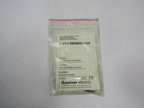 Baumer FSDM08D9002/S35 Photoelectric Sensor 10-30VDC ! NWB !