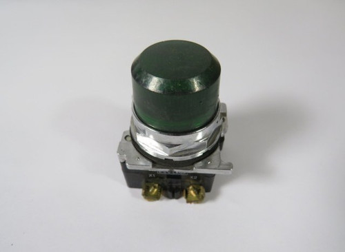 Cutler-Hammer 10250T181NC2N Indicating Light 120V 6.3V Lamp Green Lens USED
