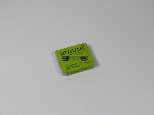 Littelfuse 3AG-1/8A Glass Fuse 1/8A 250V Lot of 5 USED