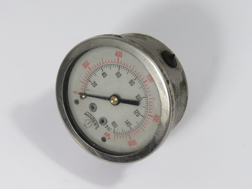 Winters Pressure Gauge 0-160 PSI 0-1000kPa Back Mounted 1/4" NPT USED