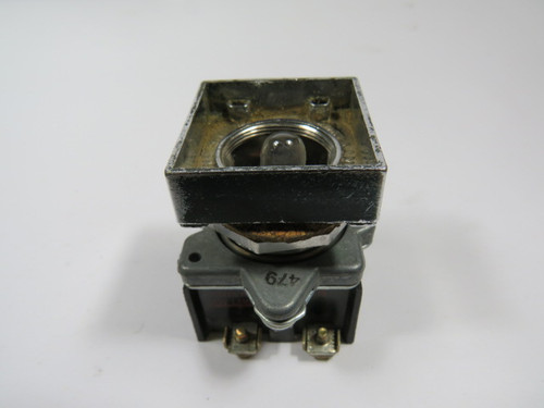 Cutler-Hammer E30BA Single Indicating Light Unit 120V 6.3V Lamp No Lens USED