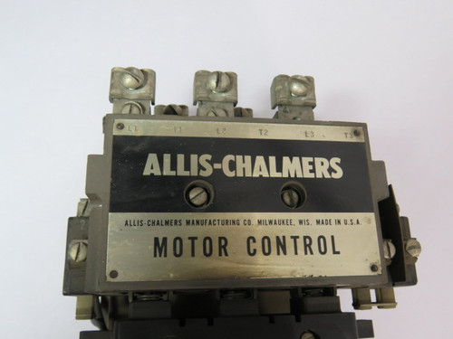 Allis-Chalmers 14-962-052-04-101 Size 2 Motor Control 50A 110V@3HP/1Ph USED