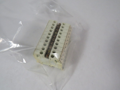 Entrelec M4/6-5116 Terminal Block White (Lot of 10) USED