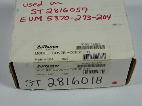 Warner Electric 5370-101-076 Accessory Cover Kit ! NEW !