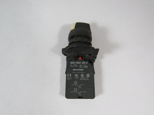 Allen-Bradley 800FP-SM22 Selector Switch 2NC 2-Position USED