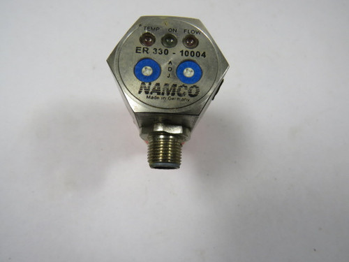 Namco ER330-10004 Flow Sensor 24VDC 0.5-300mA 3/4" 4 Pin Connector USED