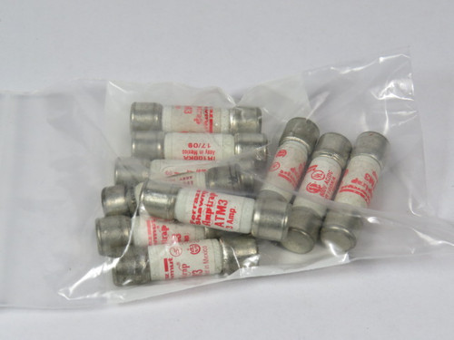 Ferraz Shawmut ATM3 Fast Acting Fuse 3A 600V Lot of 10 USED