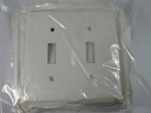 Leviton 001-88009 2-Gang Toggle Device Switch Wall Plate White Lot of 10 ! NWB !