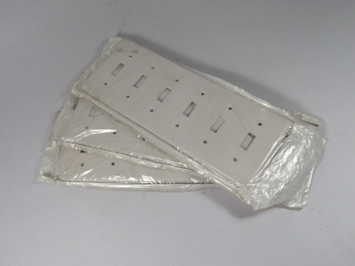Leviton 001-88036 6-Gang Toggle Device Switch Wall Plate White Lot of 3 ! NWB !