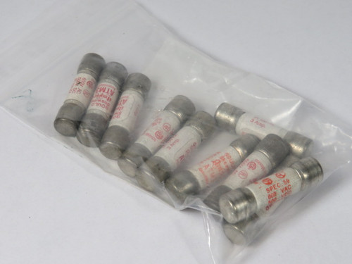 Gould Shawmut ATM3 Time Delay Fuse 3A 600V Lot of 10 USED