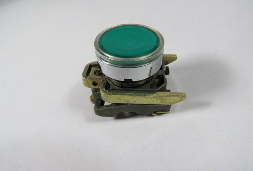 Telemecanique ZB4BW333 Green Push Button Operator w/ Mounting Latch USED