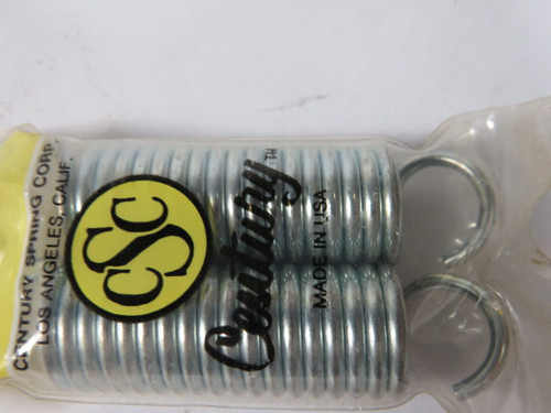 Century Spring C-187 Extension Spring 2-7/8" L 3/4"OD .750" WD 2-Pk ! NWB !