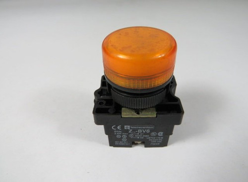 Telemecanique ZA2-BV05 Amber Pilot Light w/ Light Module USED