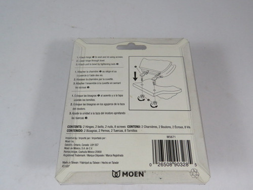 Moen M5671 Toilet Seat Hinge 2-Pack NEW