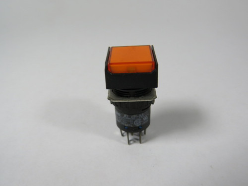 IDEC AL6Q-M14-A Amber Illuminated Push Button 24V USED