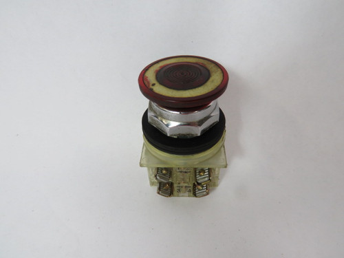 Square D 9001-SKR9RH13 Push-Pull Red Mushroom Push Button 1NO/1NC USED