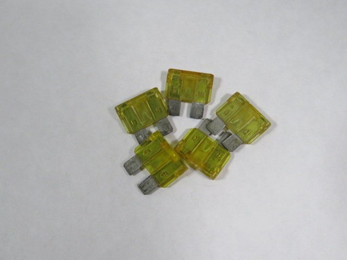 Littelfuse 0257020 Yellow Blade Fuse 20A Lot of 5 USED