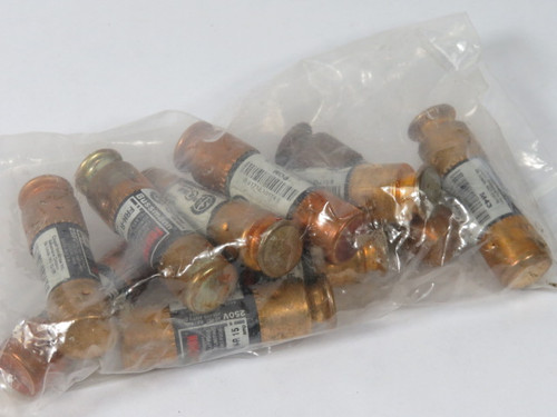 Fusetron FRN-R-15 Dual Element Time Delay Fuse 15A 250V Lot of 10 USED
