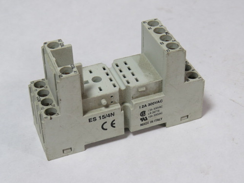 Carlo Gavazzi ES-15/4N Relay Socket 12A 300VAC USED