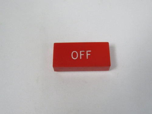 Cutler-Hammer E30KB218 Red Button w/ "OFF" Marking USED
