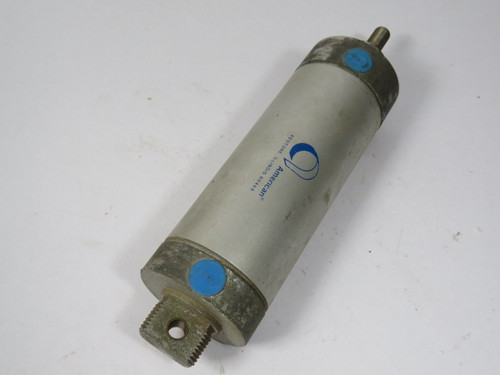 American 2500DV-4.05 Hard Coated Pneumatic Cylinder 2-1/2" Bore 4.05" Stroke USED