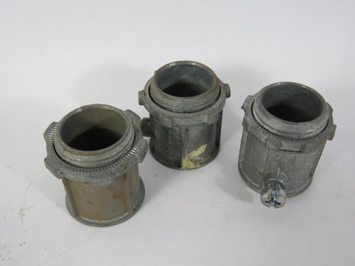 Neer TC-502 Zinc EMT Set Screw Coupling 3/4" T 1.29"OD 1.41"L Lot of 3 USED