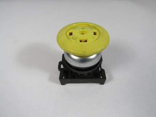 Eaton M22-DP-Y-X Yellow Insertless Mushroom Head Operator USED