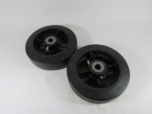 Algood W-7510-MR-RB-1 10X3X3 7/16"X1" Moldon Rubber Caster Wheel 2-PK ! NEW !