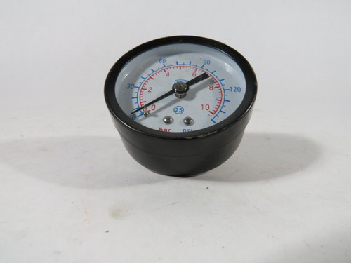 MC 02830099 Double Scale Axial Pressure Gauge 0-10BAR 0-150PSI USED