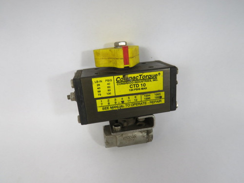 Compac Torque CTD10 Pneumatic Valve Actuator 120PSIG USED