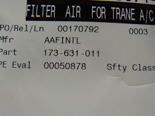 American Air 173-631-011 Air Filter ! NEW !