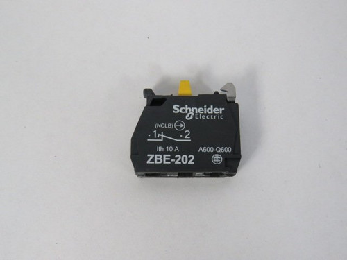 Schneider Electric ZBE-202 Contact Block 10A 1NCLB USED