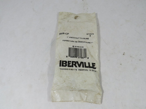 Iberville 3508-CP 1" Knockout Closure Bag of 4 ! NWB !