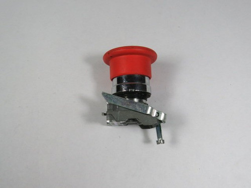 Schneider Electric ZB4-BT4 Red Mushroom Push Button w/ Mounting Base USED