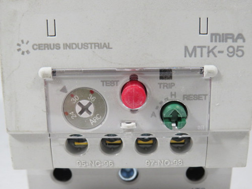 Cerus Mira MTK-95/3-36L Thermal Overload Relay 24-36A Range USED