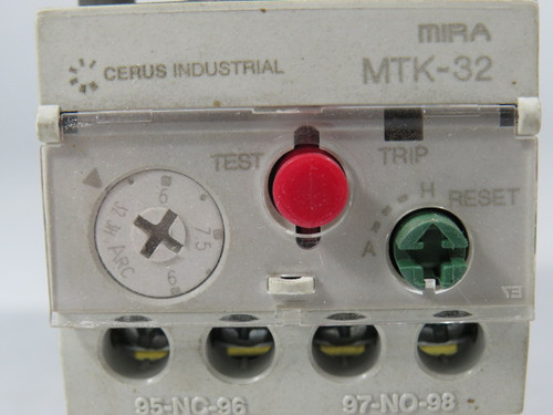 Cerus Mira MTK-32/3K 9S Thermal Overload Relay 6-9A Range USED