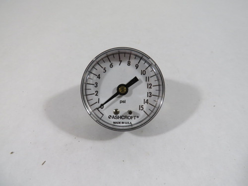 Ashcroft 20W1005PH01B15# 2" 0-15psi Pressure Gauge ! NEW !