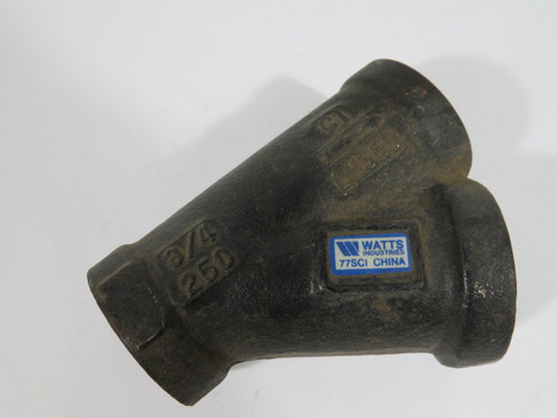 Watts 77SCI Cast Iron Wye-Pattern Strainer 3/4” 250 psi NO STRAINER USED