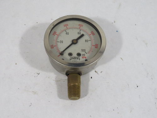Winters PFQ791 0-650kPa 0-100psi Liquid-Filled Pressure Gauge USED