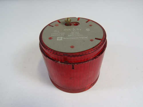 Telemecanique XVA-C34 Red Stack Light w/ Bulb 220V 7W USED