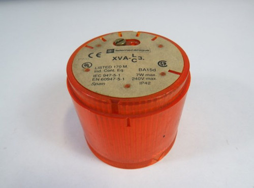Telemecanique XVA-C35 Orange Stack Light No Bulb 240V 7W USED