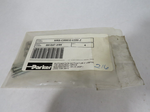 Parker MRS-C00832-0350-Z Mounting Screws 8-32 x 3-1/2 RND ! NWB !