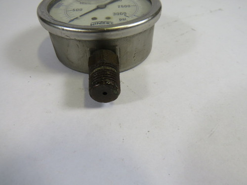 Winters PFQ811LF 0-3000psi 0-20000kPa 1/4” NPT Pressure Gauge USED