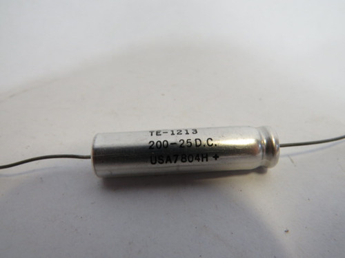 Sprague TE-1213 Electrolytic Capacitor 200uF 25VDC USED