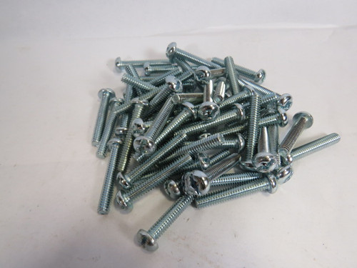 Midjet 1/4-20X1-1/2 Steel Zinc Round Combination Machine Screw Lot of 55 ! NEW !